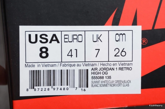 Kick Theory Air Clay OG Retro 555088-135 Jordan High Green 1 0724
